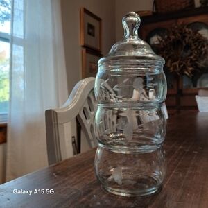 Clear Glass Canister with Lid